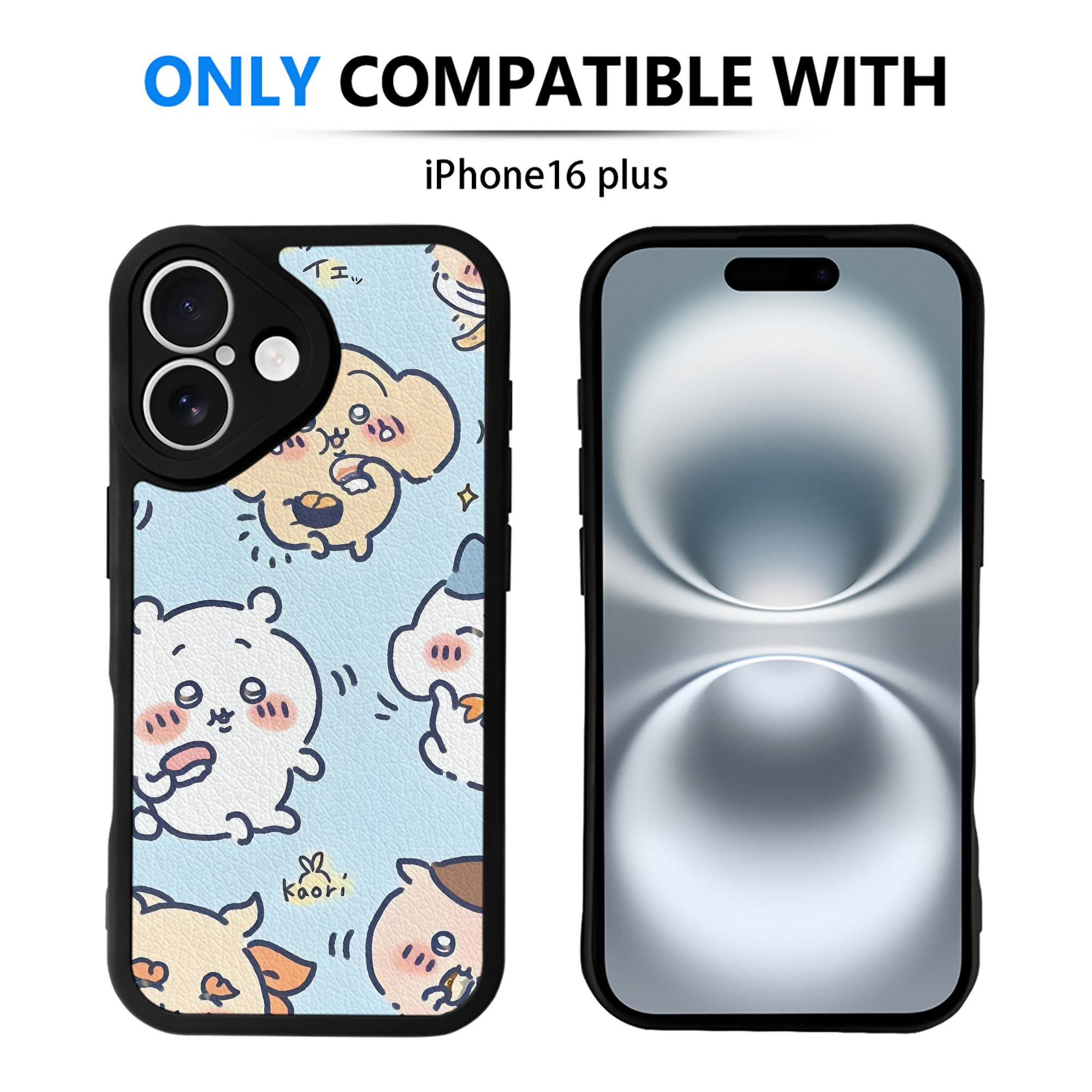 （画像用） ちいかわ Chii-kawa 【iPhone 16シリーズ対応】シリコンスマホケース（レザー調） 材質：シリコン